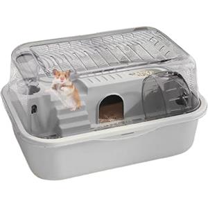 Generico Gabbia Criceto - Gabbietta Gerbillo, Habitat Trasparente A Due Piani | Villa Animali Piccoli Con Ruota Corsa | Zona Riposo E Allenamento Per Criceti, Cavie, Scoiattoli, Conigli