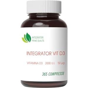 INTEGRATORI PRIME QUALITÀ INTEGRATOR VIT D3 - Vitamina D 2000 UI da Lichene - Integratore Naturale per il Sistema Immunitario e la Salute delle Ossa e dei Denti - 365 Mini Compresse