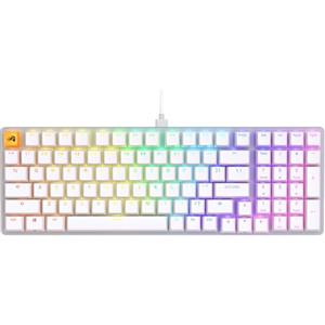 Glorious Gaming GMMK 2 Full Size (96%) - Tastiera da gaming meccanica, struttura in alluminio, personalizzabile, tasti a doppia iniezione, Fox Switches, RGB, layout QWERTY americano - Bianco