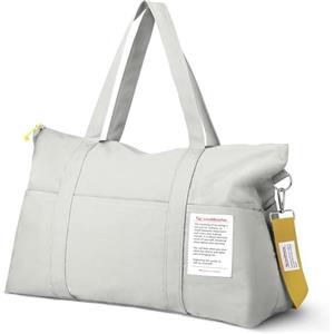 flintronic Borsone da Viaggio Donna, Borsone da Viaggio Grande, Impermeabile e Lightweight, Grande Capacità Borsa Sportiva, per Imbarco Viaggio Sport Palestra -Grigio