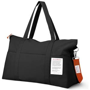 flintronic Borsone da Viaggio Donna, Borsone da Viaggio Grande, Impermeabile e Lightweight, Grande Capacità Borsa Sportiva, per Imbarco Viaggio Sport Palestra -Nero