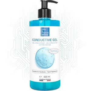 bleu & marine Bretania Gel Conduttore per Corpo e Viso: Radiofrequenza, Microcorrente, Ultrasuoni, Elettrodi, Epilazione Laser, Elettrostimolatore Muscolare, Depilazione IPL - 500 ml