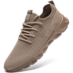 Damyuan Scarpe Corsa Uomo Ginnastica Camminata Tennis Basket Sport Outdoor Fitness Sportive Palestra Platform Sneakers Marrone 40 EU