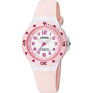 Lorus Kids Orologio Analogica Bambina con Cinturino in Silicone Rosa RRX49CX9