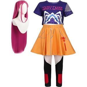 Generico Kpo P demon hunters Cosplay Con Parrucca,kpo P demon hunters Costume Rum I | Abiti Donna Per Festa Halloween Carnevale Matrimonio Foto Rinascimentale Varie Occasioni Autunno