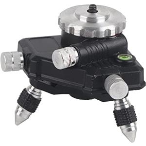 Tiiyee Treppiede per Livella Laser 360 Gradi, Adattatore Livella Base Connessione Livella Laser Base Girevole Supporto Treppiede Lega Alluminio Filettatura Standard Compatibile Maggior Parte