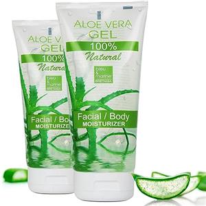 bleu & marine Bretania Aloe Vera Gel 100% Natural Gel Aloe Vera Puro 2 X 200 ml Sollievo Crema Doposole Rasatura Crema Post Depilazione Idratante Viso Corpo Gel Aloe Vera Capelli, Canarie