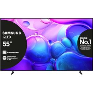 Samsung QLED 4K Vision AI Smart TV 55'' QE55Q6FAAUXZT, Q4 Lite Processor, 4K AI Upscaling, Art Store, OTS Lite & Adaptive Sound, Metal Stream Design, PACCHETTO INTRATTENIMENTO, 2025