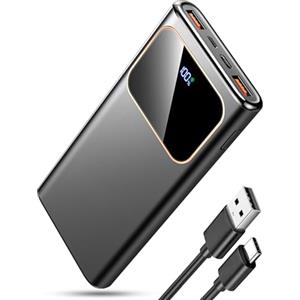 Coucur Power Bank 10000mAh, 22.5W Ricarica Rapida Powerbank per iPhone 16/15/14/13/12/11 Samsung Xiaomi etc, Leggero Caricatore Portatile con 3A USB-C Ingressi e Uscite Compatibile con Android iOS 2025