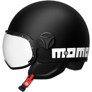 MomoDesign Casco Jet MomoDesign - Fgtr Classic - Mono Opaco Nero Bianco