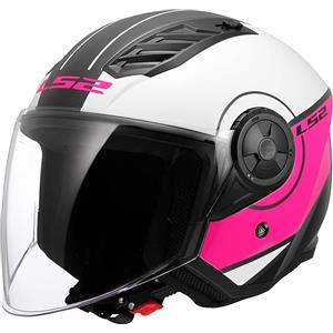 Ls2 Casco Jet LS2 Airflow II - Cover Bianco Rosa