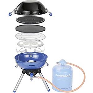 Campingaz Party Grill 400 | Barbecue campeggio portatile e fornello a gas tutto in uno, con griglia, piastra, plancha, wok | 2000 W | ideale per campeggio, festival | funziona con bombole gas R904/907
