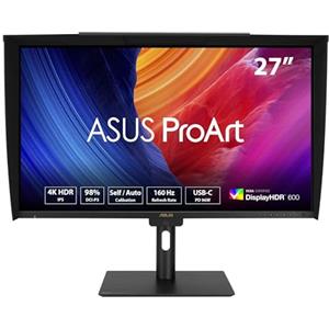 ASUS ProArt Display PA27UCGE, Monitor Professionale 4K HDR IPS da 27" (3840 x 2160), 160 Hz, 600 nits, 98% DCI-P3, Auto Calibrazione, Supporto Ergonomico, Porte USB-C, DisplayPort, HDMI, Nero