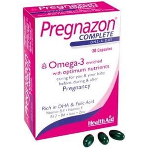 Healthaid Pregnazon Complete - Integratore Alimentare per Gravidanza e Allattamento, 30 Capsule Ricche di Vitamine e Minerali