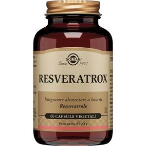 Solgar Resveratrox - Integratore Alimentare a Base di Resveratrolo 100 mg, 60 Capsule Vegetali
