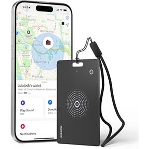 LULULOOK Wallet Tracker Card,portafoglio Airtag ultra sottile funziona con Apple Find My (solo iOS),wireless ricaricabile GPS Smartcard Tracker per bagagli,etichette,passaporto,borsa,IP68 impermeabile