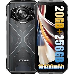 DOOGEE S Cyber 4G Rugged Smartphone, 10800mAh Batteria, 20GB + 256GB, 6.58" FHD+ Smartphone, 50MP AI Fotocamera + 16MP, Cellulare Impermeabile, Octa Core, IP68/LED/LOUD Speaker/NFC