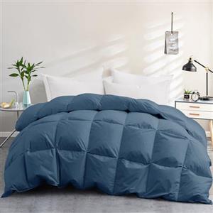 Deodar Piumone per tutte le stagioni Contiene 1135 GR di piuma d'oca e soffice piumone 100% cotone Copripiumone 200 * 200 Blu marino