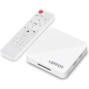 LEFFOT H313 Android 14.0 TV Box 2025, 4K Ultra HD TV Streaming Media Player, 2GB RAM + 16GB ROM, Box Android TV per Home TV Streaming, Supporto Controllo Vocale, 2.4G & 5G WiFi 6, BT 5.4, USB 3.0