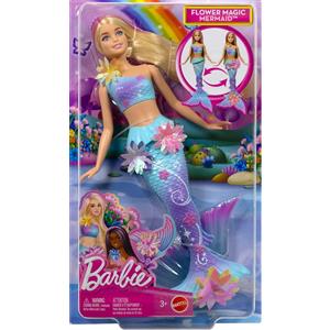 MATTEL ITALY SRL BARBIE SIRENA MAGIA FLOREALE, BAMBOLA GIOCATTOLO, FIORI CHE SBOCCIANO, 30 CM