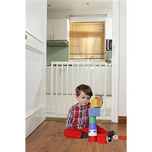 Bambino World Cancelletto di sicurezza Maya bianco, 63.5-105.5cm, in legno - BambinoWorld