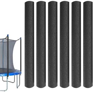 Generisch Tubi in schiuma per trampolino - Barre per trampolino in gommapiuma, recinzione anti-collisione, copertura per tubi rotondi, manicotti in schiuma di ricambio, accessori per trampolino per bambini