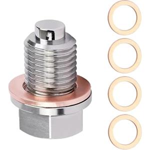 Xibao Automotive Raccordi,Tappo Scarico Olio Motore Magnetica,Olio Coppa Vite Di Scarico Acciai Inossidabili con Rondella Metallica,Adatto alla Maggior Parte di Auto,Barche e Motociclette (M14x1.5)
