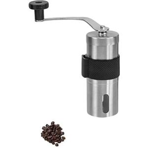 Foonary Mortaio per compresse in acciaio inox con custodia in silicone, tritatutto manuale per compresse, fagioli di caffè e spezie