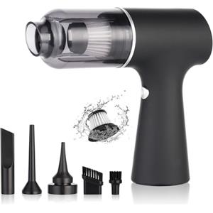 Dyaucwpo Aspirabriciole, 3 in 1 Aspirapolvere Auto Portatile, 4000pa Mini Aspirapolvere, Aspirabriciole Potente con Filtri HEPA, Handheld Vacuum Cleaner, Leggero Soffiatore di Polvere, per Auto Casa