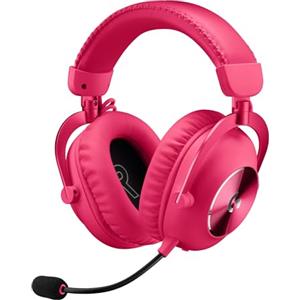 Logitech G PRO X 2 LIGHTSPEED Cuffie gaming wireless, Microfono a braccio rimovibile,Driver Grafene 50mm,DTS:Headphone X 2.0-Surround 7.1, Bluetooth/USB/3,5mm Aux, PC,PS5,PS4, Nintendo Switch,Magenta