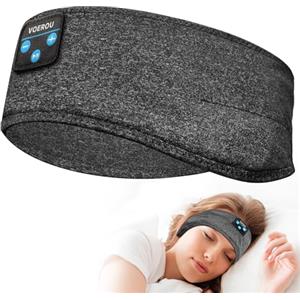 Voerou Sleep Headphones Sports Headband,Bluetooth Sleep Mask with Ultra-Thin Speakers for Side Sleepers,Headband Headphones for Running,Workout,Travel,Yoga,Insomnia,Meditation