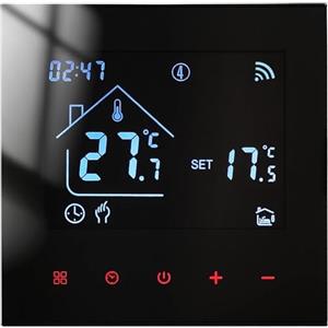 Gock Termostato WiFi per Caldaia a Gas,Termostato Ambiente da incaso con la scatola 86 * 86mm Schermo LCD Programmabile con Telefono App(220V)