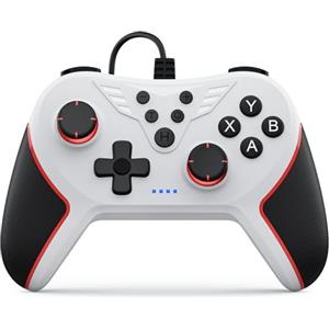 RivalPlay Controller PC con 2 Pulsanti di Mappatura, Cablato Gamepad Joystick Compatibile per Win (7/8/8.1/10/11) con Vibrazione Regolabile, Plug and Play