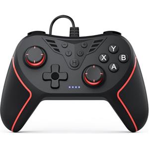 RivalPlay Controller PC con 2 Pulsanti di Mappatura, Cablato Gamepad Joystick Compatibile per Win (7/8/8.1/10/11) con Vibrazione Regolabile, Plug and Play