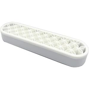 TopHomer Porta pennelli da trucco da scrivania, in silicone, organizer per strumenti da cucito, per forbici, pittura, penne, pennarelli cosmetici (21 cm, bianco)