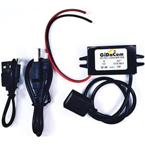 GiDaCom Step Down auto 12volt to 5volt mini usb per tutti i localizzatori GPS serie F10