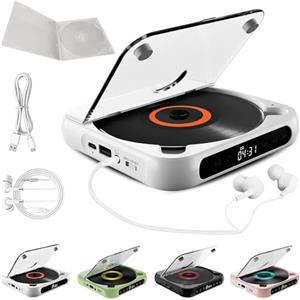 Generic Lettore CD portatile con Bluetooth 5.3 - Suono Hi-Fi, riproduzione wireless e cablata, batteria ricaricabile, supporta CD/CD-RW/MP3 e modalità di ripetizione, compatto e leggero per viaggi, casa, auto