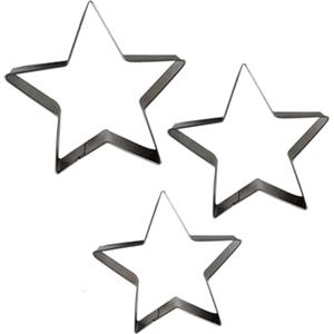 Zenker 42893 3 Coppapasta per Biscotti a Stella (3 Misure)