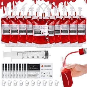 Tccydm Sacchetti di Sangue per Halloween, 31 Pezzi Sangue Contenitore per Bevande Riutilizzabile, Borsa per Bevande di Halloween per Decorazioni di Halloween, Zombie e Feste