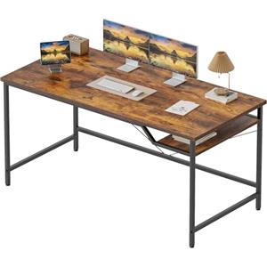 Mericonia 120 cm, scrivania per computer, moderna scrivania da gioco per piccoli spazi, ergonomica, stabile, marrone