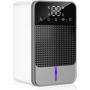 QEEKADA Deumidificatore 1500ML, Deumidificatore Casa Muffa Piccolo,Deumidificatore portatile Risparmio Energetico Silenzioso Efficiente con 7 colori Luce, Spegnimento Automatico