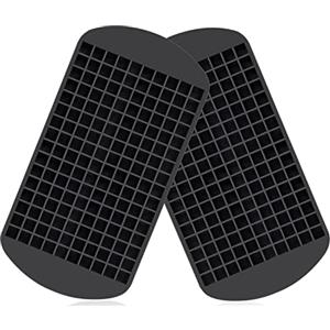 Jisile Set di 2 Mini Vassoi in Silicone per Cubetti di Ghiaccio, Produzione di 160 Cubetti da 1 x 1 cm, Stampo Ghiaccio per Cucina, Bar, Whisky, Cocktail e Bevande