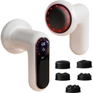 XLSBZ Massaggiatore anti-cellulite, massaggiatore per lipedema con 5 testine massaggianti, 3 massaggiatori per mani alla moda, con riscaldatore, per pancia, vita, braccia, gambe