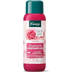 Kneipp Crema da bagno Rosenzarte - Additivo per il bagno con estratto di fiori di rosa organici e un complesso di olio nutriente - dona una sensazione liscia sulla pelle e nutre la pelle - 400 ml