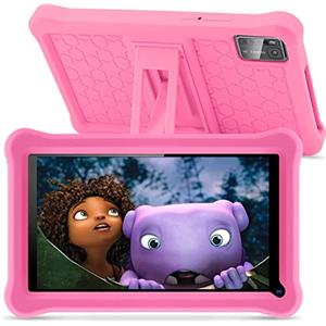 SANNUO Tablet bambini 7 pollici con Display IPS, Android 13 Tablet per bambini, Controllo Parentale, 8GB RAM 64GB ROM(256 GB Espandibile), Doppia fotocamera, WiFi, Tablets Educativo con Custodia (Rosa)