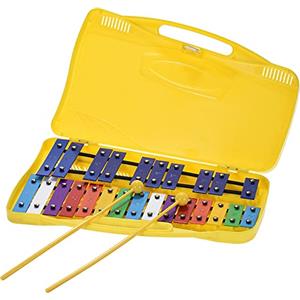 Btuty 25 Notes Glockenspiel Xilofono Clavicordo in Alluminio Percussioni Rhythm Musical Strumento Didattico con 2 Mallets Custodia Palmare