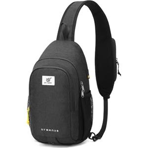 SKYSPER Zaino Monospalla con Protezione RFID, Borsello Monospalla Uomo Antifurto Borsa a Tracolla da Petto per Viaggio Passeggio Trekking