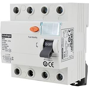 asvendo Schelinger - Interruttore differenziale tipo A, 2 poli, 4 poli, 30 mA, 25 A, 40 A, 63 A, 4 pin, 25 A, 4 A, 4 pin, 25 A