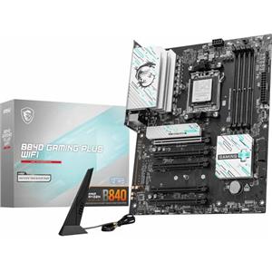 MSI B840 GAMING PLUS WIFI, scheda madre ATX - Supporta processori AMD Ryzen 9000/8000 / 7000, socket AM5, DDR5 fino a 8000+ MT/s (OC), PCIe 4.0 x16, M.2 Gen4, Wi-Fi 7, LAN 2.5G