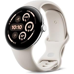 Google Pixel Watch 3 (45 mm) - Cassa color argento lucido - Cinturino grigio creta - Wi-Fi